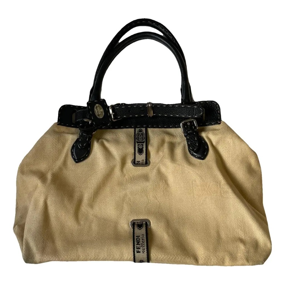 Fendi Canvas Selleria Villa Borghese Equestrian Satchel